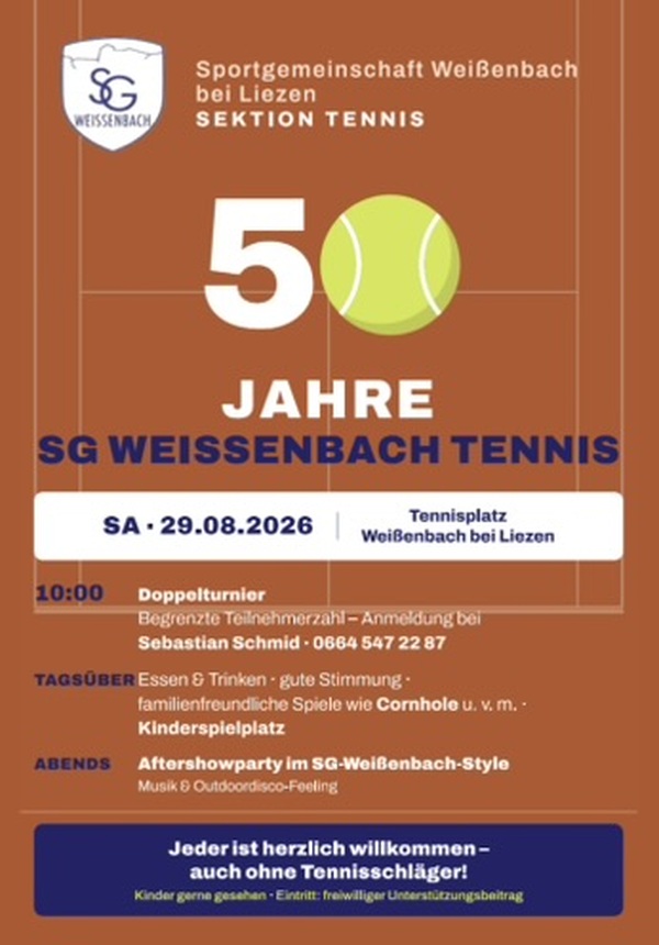 50Jahre SG Weißenbach Sektion Tennis 